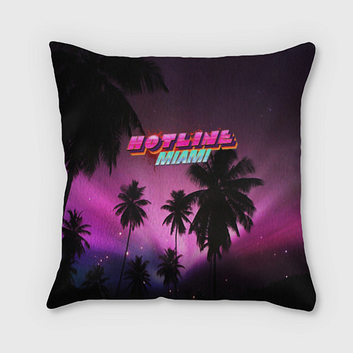 Подушка квадратная HOTLINE MIAMI / 3D-принт – фото 1