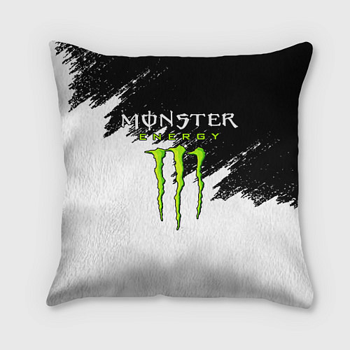 Подушка квадратная MONSTER ENERGY / 3D-принт – фото 1