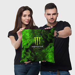 Подушка квадратная MONSTER ENERGY, цвет: 3D-принт — фото 2