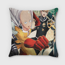 Подушка квадратная One Punch Man, цвет: 3D-принт