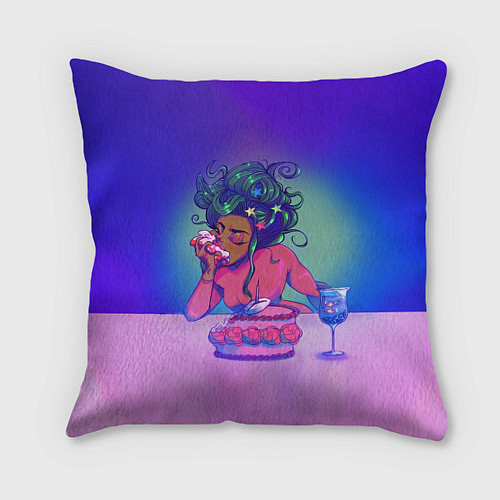 Подушка квадратная DOJA CAT / 3D-принт – фото 1