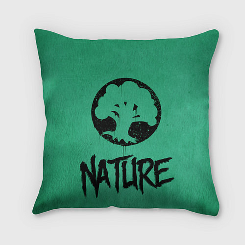 Подушка квадратная Emblems Nature / 3D-принт – фото 1