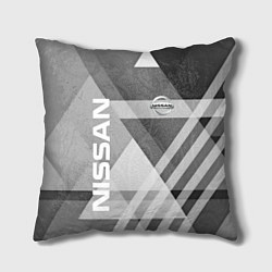 Подушка квадратная NISSAN цвета 3D-принт — фото 1
