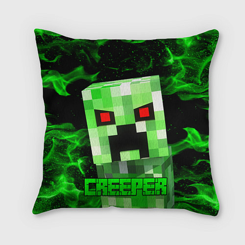 Подушка квадратная MINECRAFT CREEPER / 3D-принт – фото 1