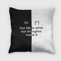 Подушка квадратная Our life, цвет: 3D-принт