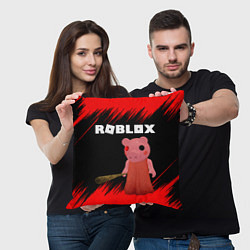 Подушка квадратная Roblox Piggy, цвет: 3D-принт — фото 2