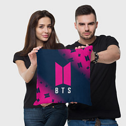 Подушка квадратная BTS БТС, цвет: 3D-принт — фото 2