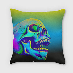 Подушка квадратная Neon skull