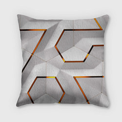 Подушка квадратная 3D абстракция Iron, цвет: 3D-принт