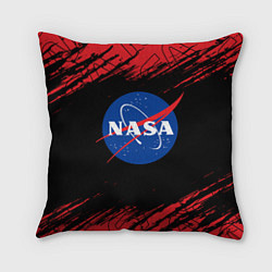 Подушка квадратная NASA НАСА, цвет: 3D-принт