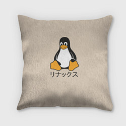 Подушка квадратная Linux, цвет: 3D-принт