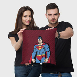Подушка квадратная I am your Superman, цвет: 3D-принт — фото 2