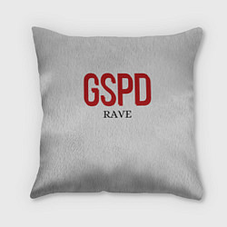 Подушка квадратная GSPD rave, цвет: 3D-принт