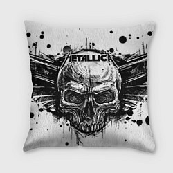 Подушка квадратная Metallica, цвет: 3D-принт