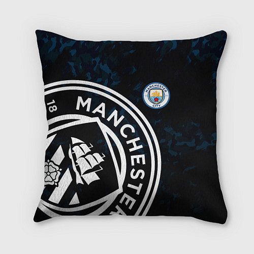 Подушка квадратная Manchester City / 3D-принт – фото 1