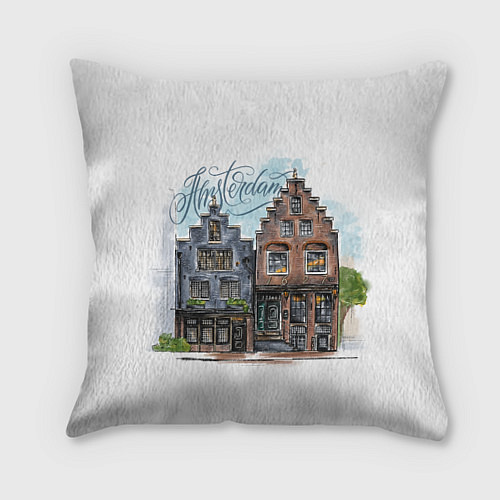 Подушка квадратная Амстердам / 3D-принт – фото 1