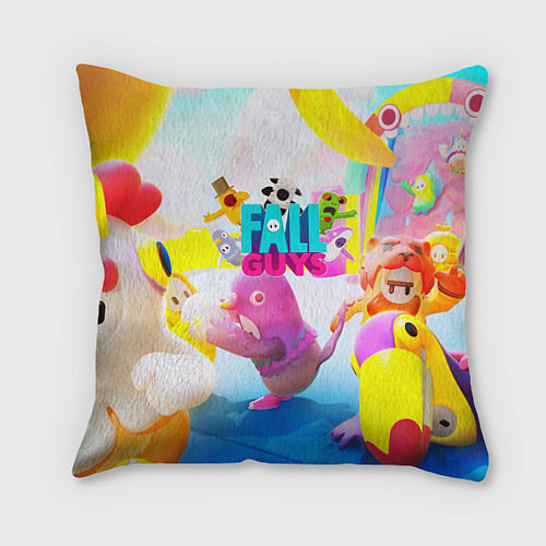 Подушка квадратная FALL GAYS ФОЛЛ ГАЙС / 3D-принт – фото 1