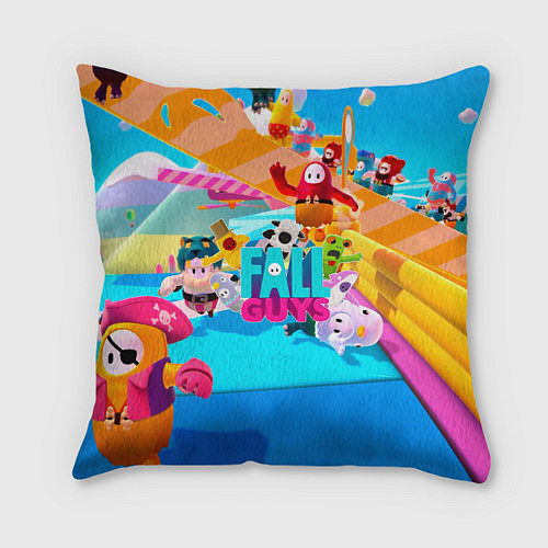 Подушка квадратная FALL GAYS ФОЛЛ ГАЙС / 3D-принт – фото 1