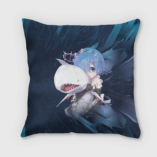 Подушка квадратная Re: Zero Жизнь с нуля / 3D-принт – фото 1