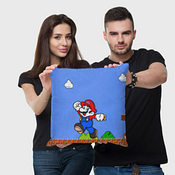 Подушка квадратная Mario, цвет: 3D-принт — фото 2