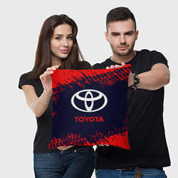 Подушка квадратная TOYOTA ТОЙОТА, цвет: 3D-принт — фото 2