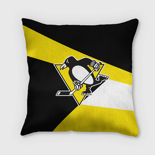 Подушка квадратная Pittsburgh Penguins Exclusive / 3D-принт – фото 1
