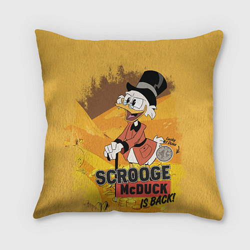 Подушка квадратная Scrooge McDuck is back! / 3D-принт – фото 1