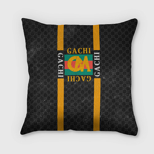 Подушка квадратная Gachi Gucci / 3D-принт – фото 1