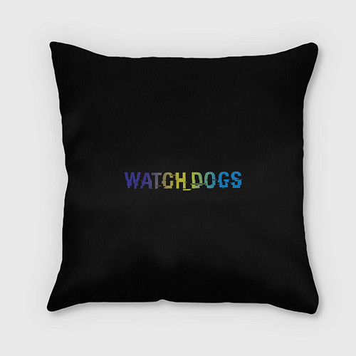 Подушка квадратная Watch Dogs Text / 3D-принт – фото 1