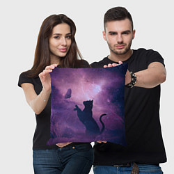 Подушка квадратная Star Cat, цвет: 3D-принт — фото 2