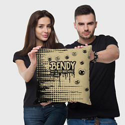 Подушка квадратная BENDY AND THE INK MACHINE, цвет: 3D-принт — фото 2
