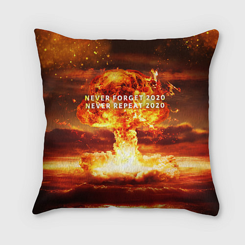 Подушка квадратная Never forget 2020 / 3D-принт – фото 1