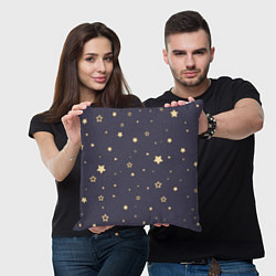 Подушка квадратная Звезды, цвет: 3D-принт — фото 2