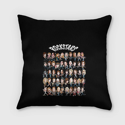Подушка квадратная ROCK STARS / 3D-принт – фото 1