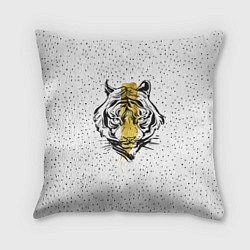 Подушка квадратная Золотой тигр, цвет: 3D-принт