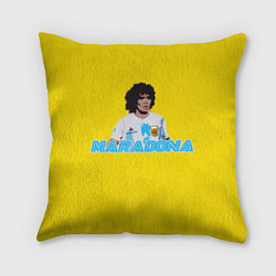 Подушка квадратная Диего Марадона, цвет: 3D-принт