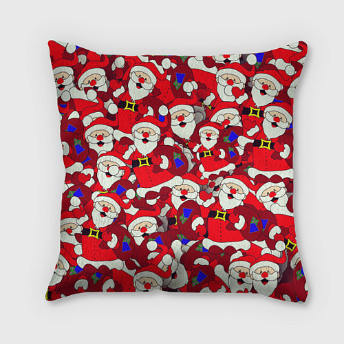 Подушка квадратная Дед Санта / 3D-принт – фото 1