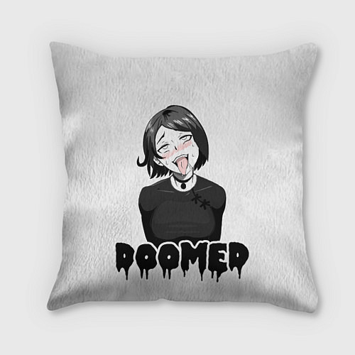 Подушка квадратная Doomer girl / 3D-принт – фото 1