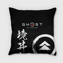 Подушка квадратная Ghost of Tsushima, цвет: 3D-принт
