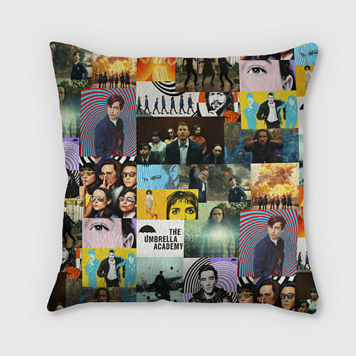 Подушка квадратная АКАДЕМИЯ АМБРЕЛЛА / 3D-принт – фото 1