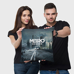 Подушка квадратная Metro Exodus, цвет: 3D-принт — фото 2