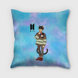 Подушка квадратная BTS Cat, цвет: 3D-принт