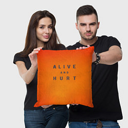 Подушка квадратная Alive and hurt, цвет: 3D-принт — фото 2