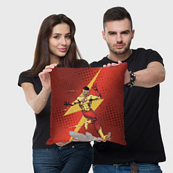 Подушка квадратная Kid Flash, цвет: 3D-принт — фото 2