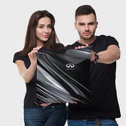 Подушка квадратная Infiniti, цвет: 3D-принт — фото 2