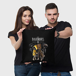 Подушка квадратная LITTLE NIGHTMARES 2, цвет: 3D-принт — фото 2