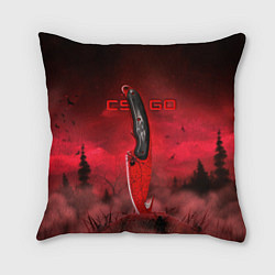 Подушка квадратная CS GO Crimson Web Gut Knife