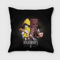 Подушка квадратная LITTLE NIGHTMARES 2, цвет: 3D-принт