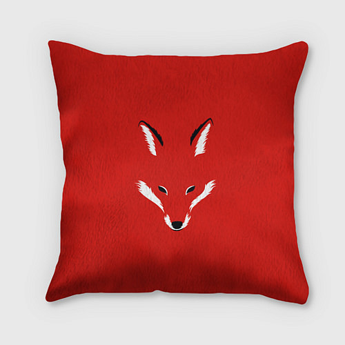 Подушка квадратная Fox minimalism / 3D-принт – фото 1
