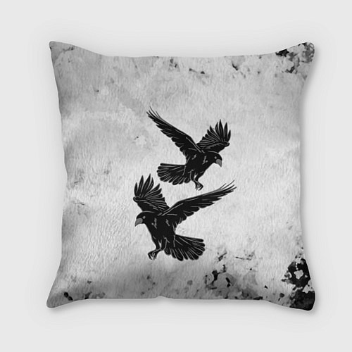 Подушка квадратная Gothic crows / 3D-принт – фото 1